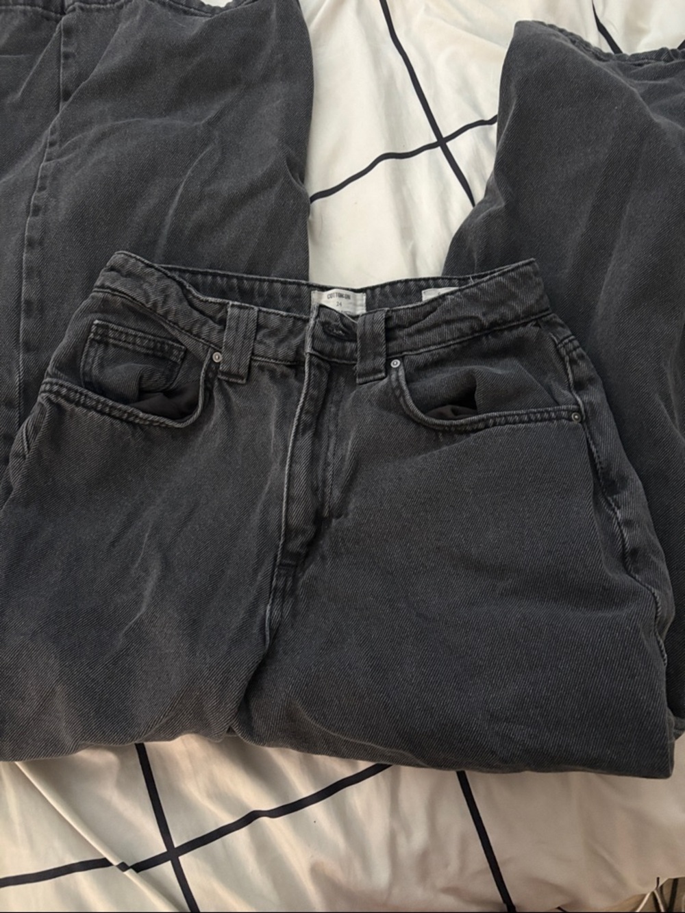 Cotton On Women's Relaxed Jeans - Washed Black (24) Super Baggy